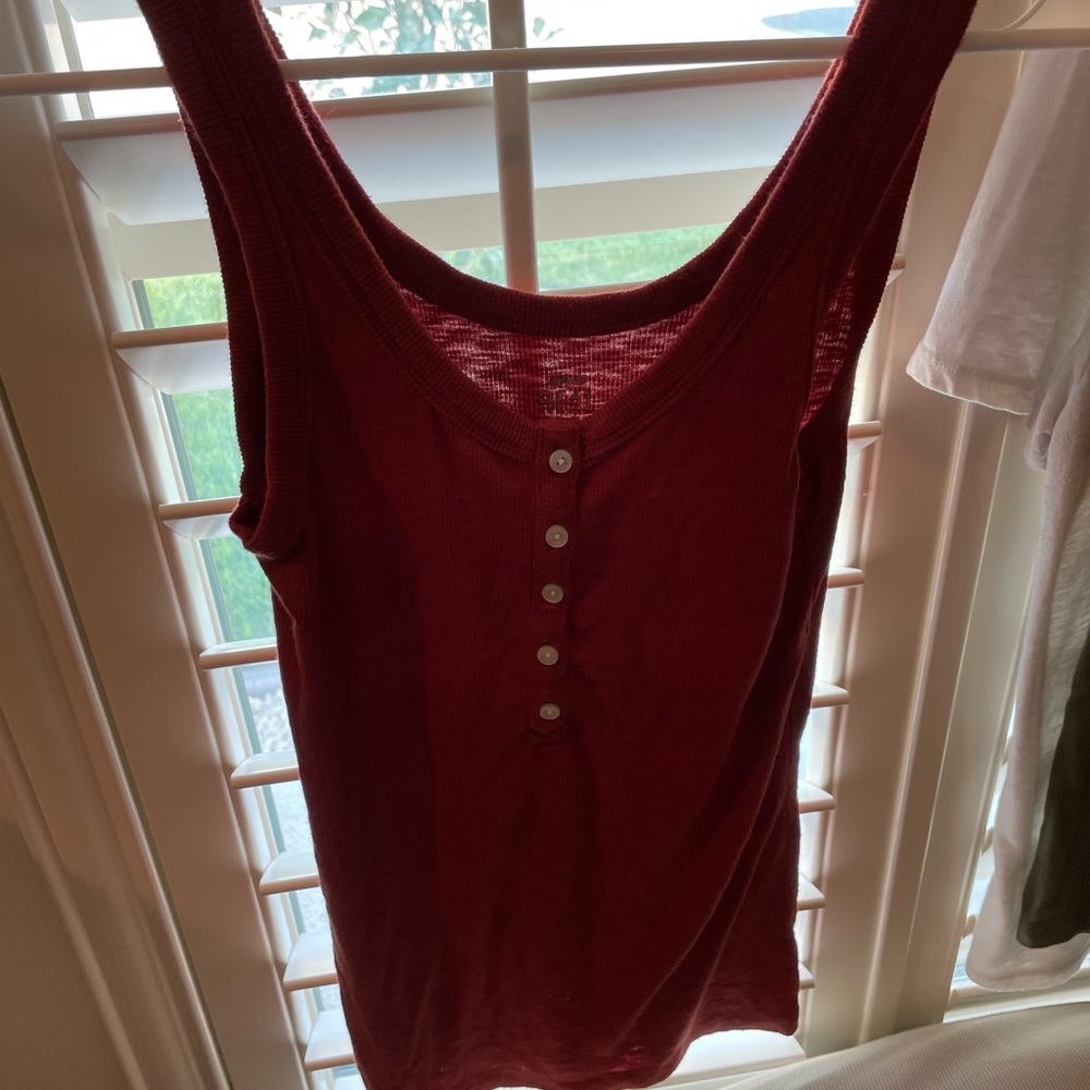 Aerie real soft ribbed Henley tank